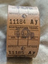 NORTHAMPTON TRANSPORT 10p BUS CONDUCTOR CLIPPY ULTIMATE TICKET MACHINE ROLL 