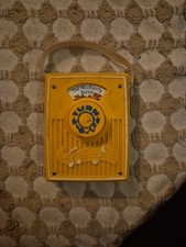 Vintage Fisher Price  Music Box Pocket Radio The Mulberry Bush Wind Up 1970's
