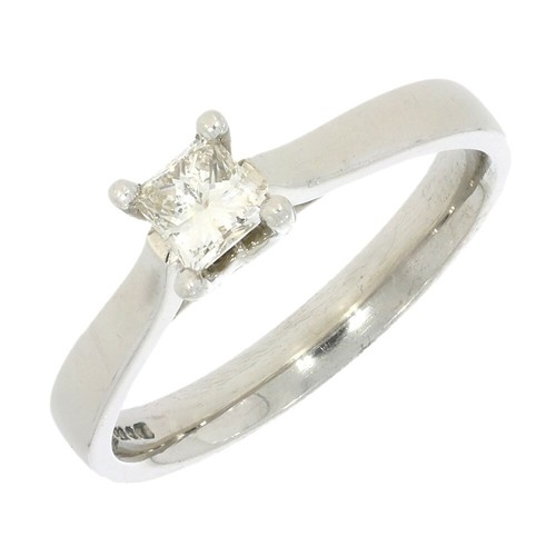 Palladium solitaire ring - palladium,