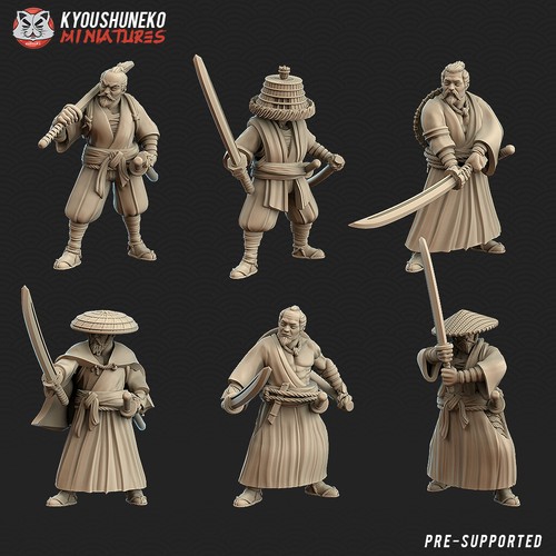 Set japanese samurai ronin - set,