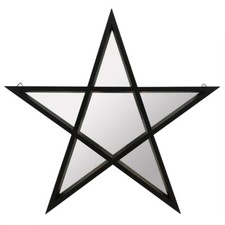 BLACK PENTAGRAM FRAME MIRROR
