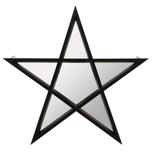 Black pentagram frame - pentagram, mirror