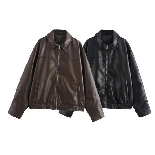 Women faux leather pilot - faux,