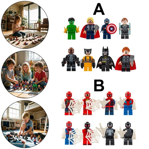 8pcs marvel super hero - 8pcs, dc