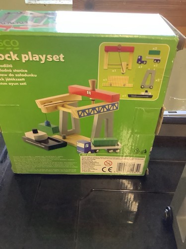 Wooden dock play set - wooden, used