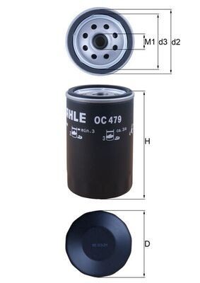 Mahle 479 oil filter - 479,