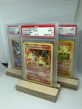 Graded Trading Card Stand Ply Wood Pokemon PSA YuGiOh Magic Wooden