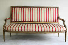 French Upholstered Gilt Wood Sofa