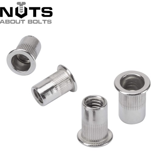 Zinc flange rivnuts - m4,