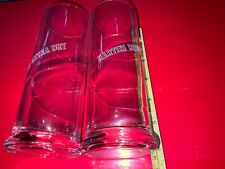 Vintage Martini Extra Dry & Martini Rosso Tall Tumbler branded spirit Glasses x2