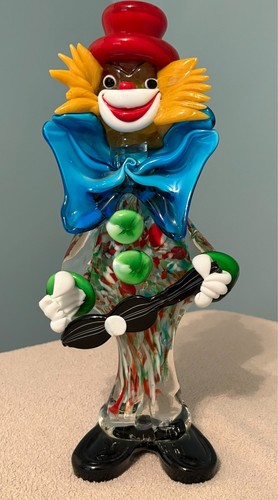 Murano art glass clown - art,