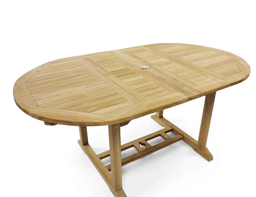Teak extending dining table - teak,