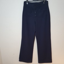 Halara Pants Womens XL TALL Blue Wide Leg Pull On Stretch High Waisted Mature