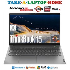 Lenovo ThinkBook Ryzen Gaming Laptop m.2 NVMe SSD Windows11 Radeon GFX FHD 15.6"