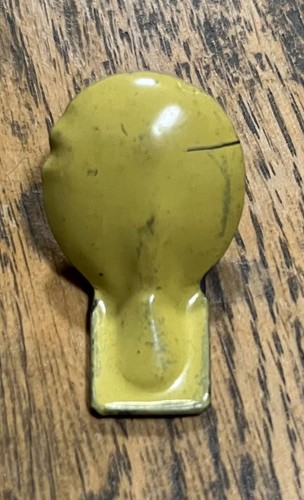 Vintage yellow tin - tin, plate