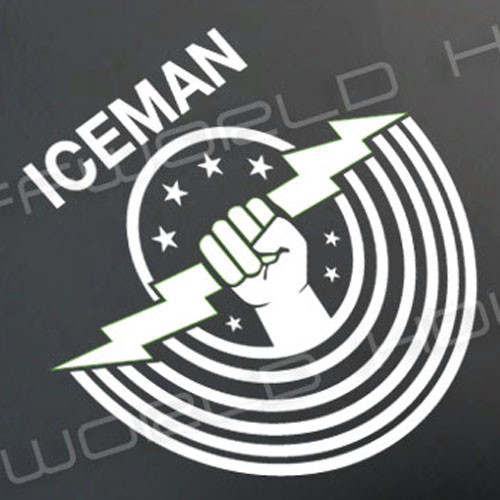 Top gun sticker iceman decal - iceman,
