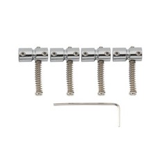 Musiclily Pro 4Pcs Chrome 19mm Bridge Saddles For 4 String Precision Jazz Bass