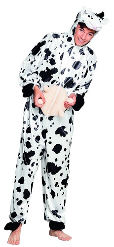 Teen plush cow costume - plush,