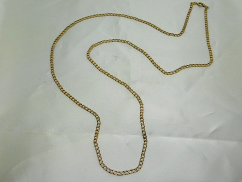 9ct gold 63cm curb - gold,