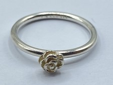 Beautiful Vintage Sterling Silver Tudor Rose Flower Ring Size P