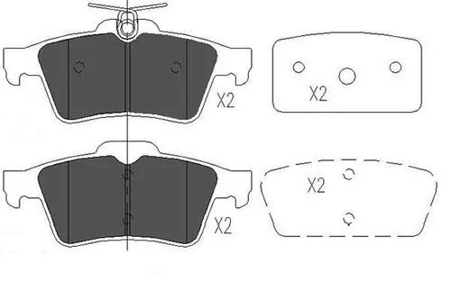 Brake pads kbp 6554 kavo - brake,