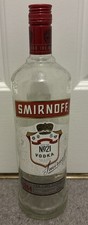 Smirnoff Vodka - Empty 1 Litre Bottle