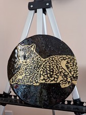 Textured Golden Tiger On Round