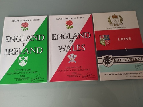 Rugby programmes 1977 - rugby, 1977-1980