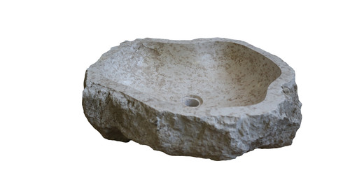 Irregular light marble - light, sink