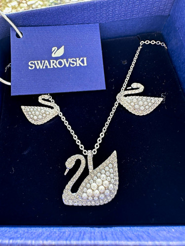 Swarovski swan crystal pearl - crystal,