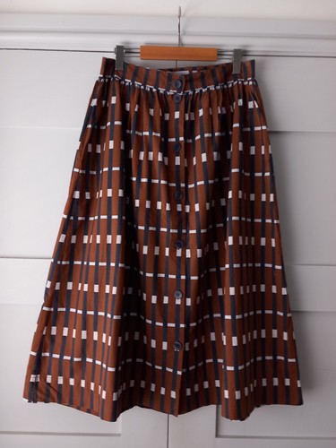 Toast brown navy cotton - navy,