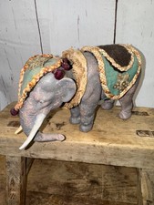 Antique Papier Mâché Elephant Nodder Figure/Folk Art Toy Superb Condition