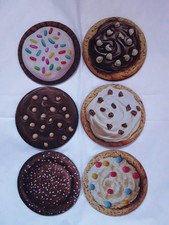 Cookie/Biscuit/Novelty/Fun - Set Of 6 Flexible Coasters