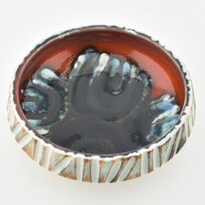 Vintage 1960s Poole Pottery Carved Sgraffito Delphis Bowl Shape 86 Dish England