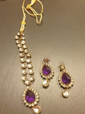 Asian necklace & earrings set