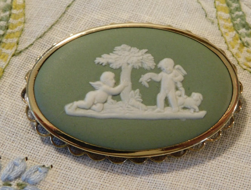 Wedgwood jasperware sage cameo - wedgwood,