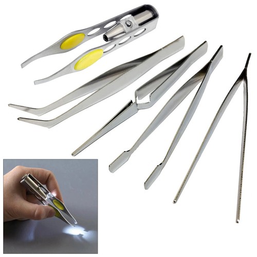 5pc tweezers set - tweezers, integrated