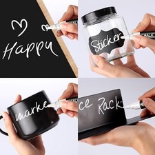 2 Pcs Pen White Liquid Water Based Wet Wipe Erasable Multiuse Pen - NEW SEE PICS