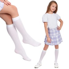 White Knee Socks for Girls