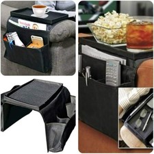 Arm Rest Organiser Chair Settee Couch Sofa Remote Control Table Top Holder Tray
