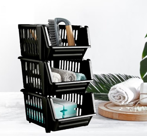 Small stacking storage - stacking, baskets