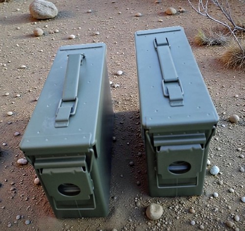 Cal steel ammo tins - x,
