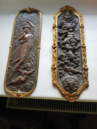 Two art nouveau elkington door - elkington,