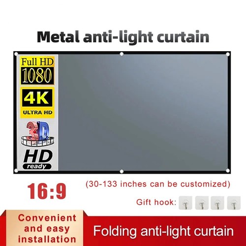Projector screen metal grey - screen,