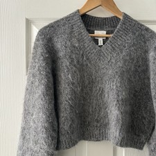 H&M Grey Mohair Wool Blend