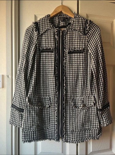 Zara tweed houndstooth blazer