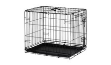 24" Small Dog Crate Cage Single Door Metal Pet Carrier Kennel with Tray