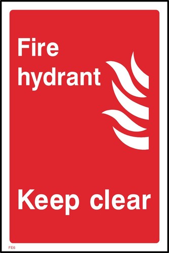 Fire hydrant keep clear sign - hydrant,