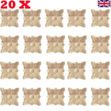 20PCS Unpainted Wooden Carved