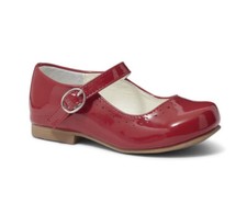 Girls Mary Jane Red Buckle Shoes UK 1 Abbey SEVVA Spanish NEW